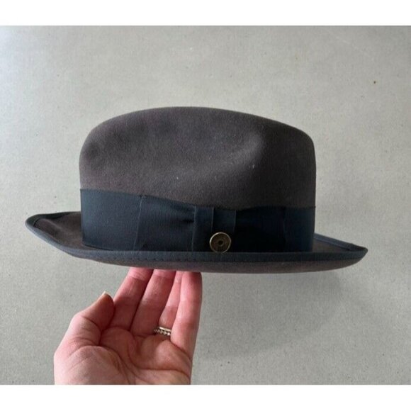 Portis Other - Portis vintage supreme quality Brown fur felt trilby fedora hat sz 7 Men’s